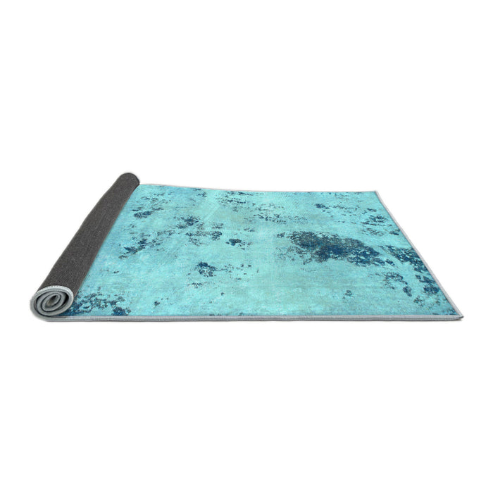 Sideview of Solid Light Blue Modern Rug, abs1162lblu