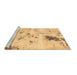 Sideview of Machine Washable Solid Brown Modern Rug, wshabs1162brn