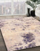 Machine Washable Abstract Khaki Rose Pink Rug in a Family Room, wshabs1162