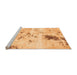 Sideview of Machine Washable Solid Orange Modern Area Rugs, wshabs1162org