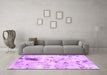 Machine Washable Solid Purple Modern Area Rugs in a Living Room, wshabs1162pur