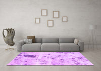 Machine Washable Solid Purple Modern Rug, wshabs1162pur