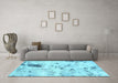 Machine Washable Solid Light Blue Modern Rug in a Living Room, wshabs1162lblu