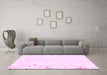 Machine Washable Solid Pink Modern Rug in a Living Room, wshabs1163pnk