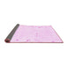 Sideview of Solid Pink Modern Rug, abs1163pnk