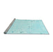 Sideview of Machine Washable Solid Light Blue Modern Rug, wshabs1163lblu
