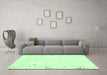 Machine Washable Solid Emerald Green Modern Area Rugs in a Living Room,, wshabs1163emgrn