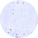 Round Solid Blue Modern Rug, abs1163blu