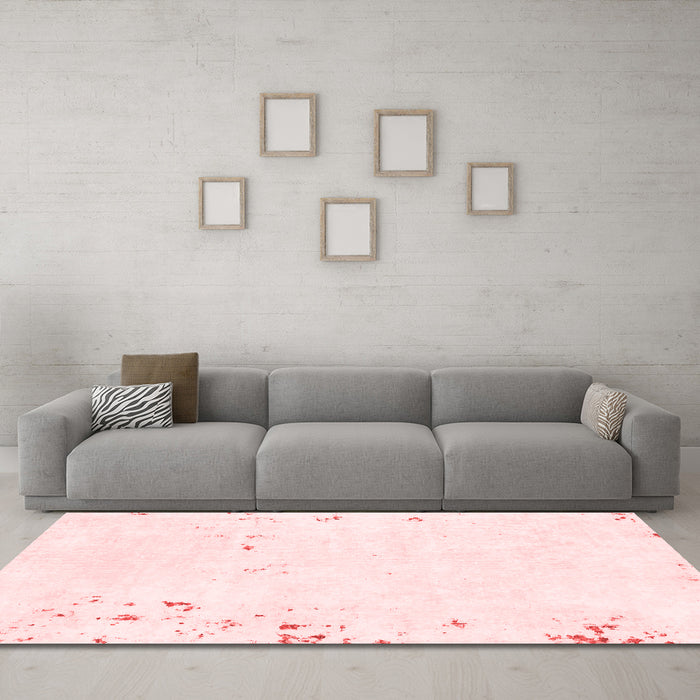 Modern Red Washable Rugs