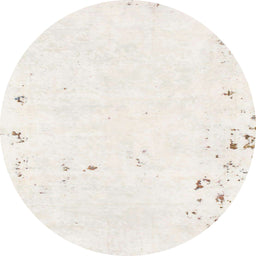 Square Abstract White Gold Solid Rug, abs1163