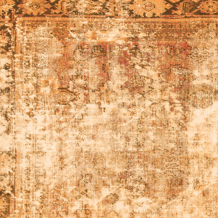 Square Abstract Orange Modern Rug, abs1164org