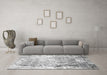 Machine Washable Abstract Gray Modern Rug in a Living Room,, wshabs1164gry