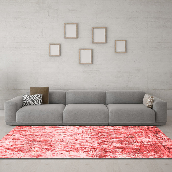 Modern Red Washable Rugs