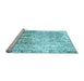 Sideview of Machine Washable Abstract Light Blue Modern Rug, wshabs1164lblu