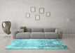 Machine Washable Abstract Light Blue Modern Rug in a Living Room, wshabs1164lblu