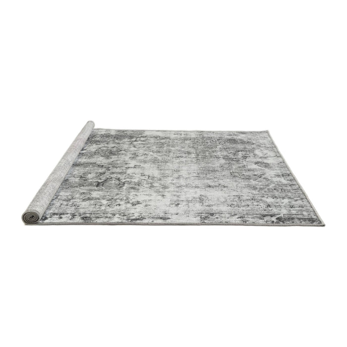Sideview of Machine Washable Abstract Gray Modern Rug, wshabs1164gry