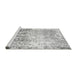 Sideview of Machine Washable Abstract Gray Modern Rug, wshabs1164gry