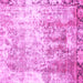 Square Machine Washable Abstract Pink Modern Rug, wshabs1164pnk