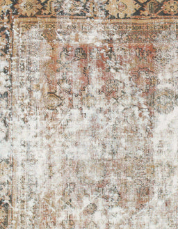 Abstract Dark Almond Brown Modern Rug, abs1164