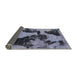 Sideview of Abstract Blue Gray Modern Rug, abs1165