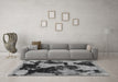 Machine Washable Abstract Gray Modern Rug in a Living Room,, wshabs1165gry