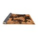 Sideview of Abstract Orange Modern Rug, abs1165org