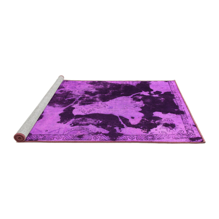 Sideview of Machine Washable Abstract Pink Modern Rug, wshabs1165pnk