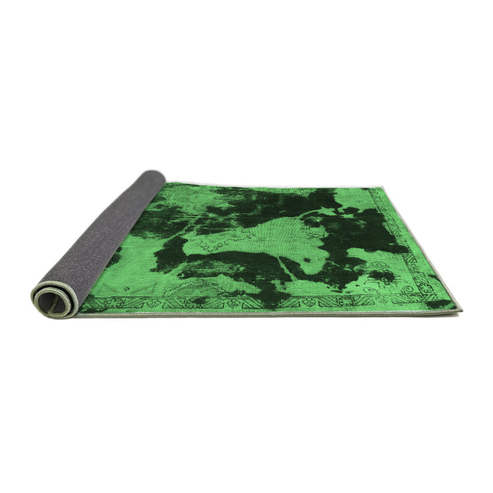 Sideview of Abstract Emerald Green Modern Rug, abs1165emgrn