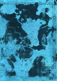 Abstract Light Blue Modern Rug, abs1165lblu