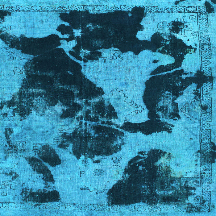 Square Machine Washable Abstract Light Blue Modern Rug, wshabs1165lblu