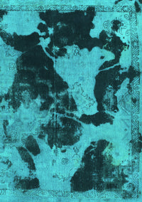 Abstract Turquoise Modern Rug, abs1165turq