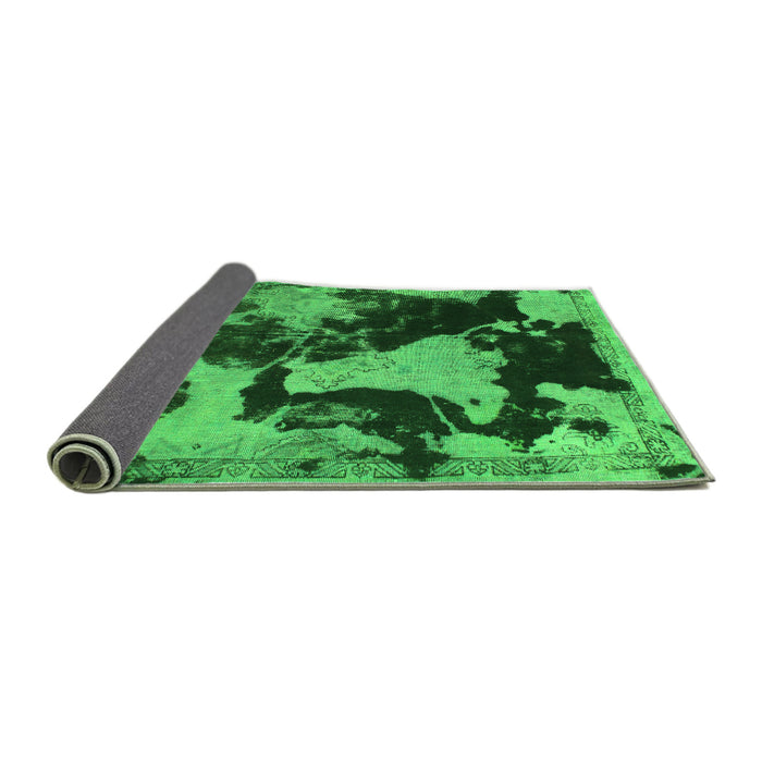Sideview of Abstract Green Modern Rug, abs1165grn