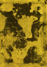 Abstract Yellow Modern Rug, abs1165yw