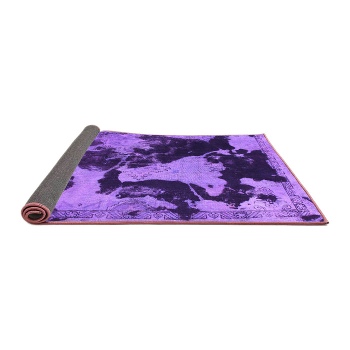 Sideview of Abstract Purple Modern Rug, abs1165pur