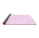 Sideview of Solid Pink Modern Rug, abs1166pnk