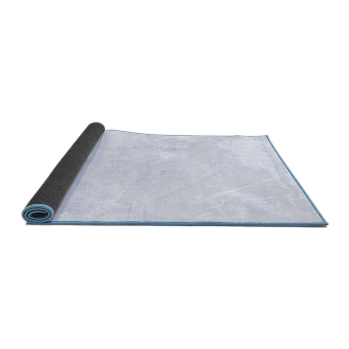Sideview of Solid Blue Modern Rug, abs1166blu