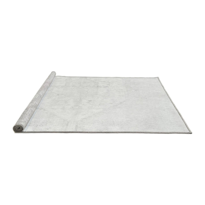 Sideview of Machine Washable Solid Gray Modern Rug, wshabs1166gry