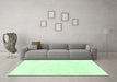 Machine Washable Solid Emerald Green Modern Area Rugs in a Living Room,, wshabs1166emgrn