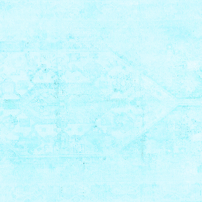 Square Machine Washable Solid Light Blue Modern Rug, wshabs1166lblu