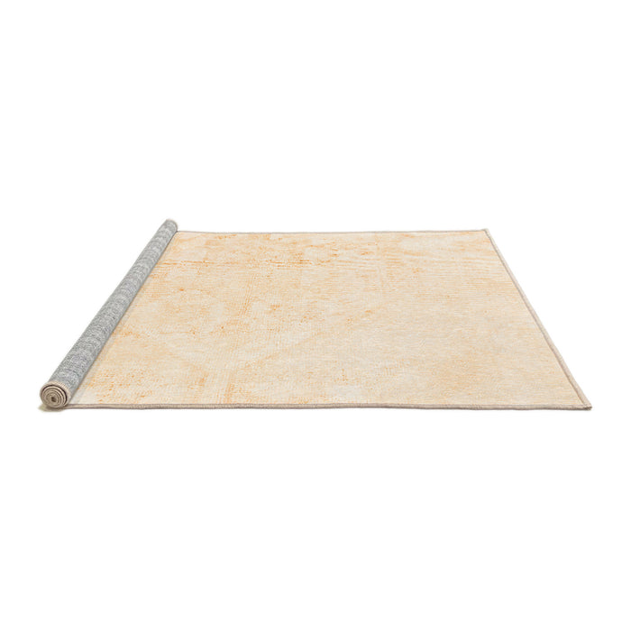 Sideview of Machine Washable Solid Orange Modern Area Rugs, wshabs1166org