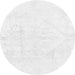 Round Solid Gray Modern Rug, abs1166gry