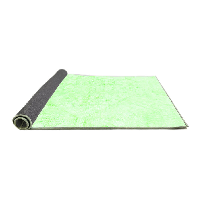 Sideview of Solid Green Modern Rug, abs1166grn