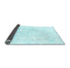 Sideview of Solid Light Blue Modern Rug, abs1166lblu