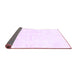 Sideview of Solid Purple Modern Rug, abs1166pur