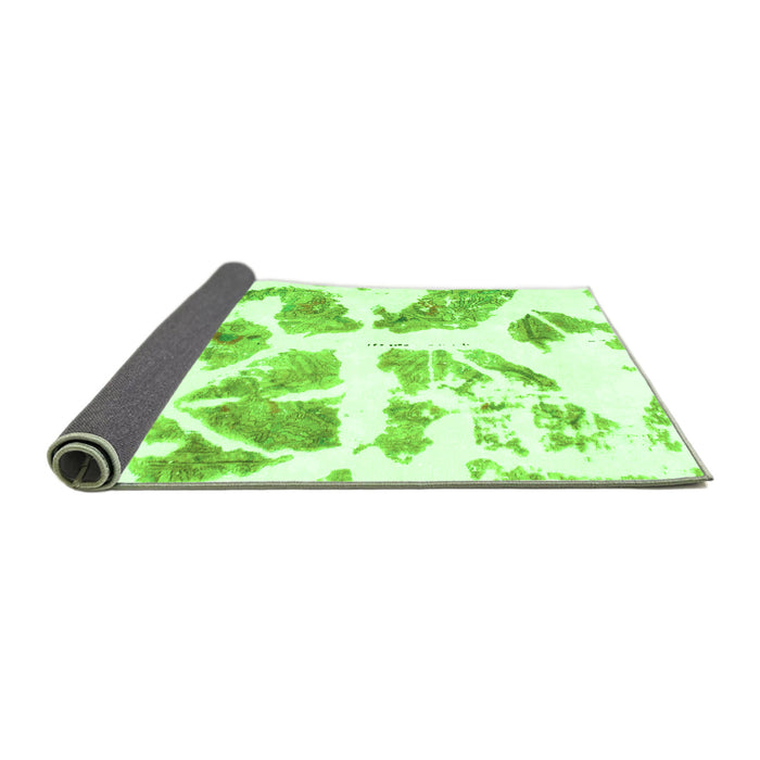 Sideview of Abstract Green Modern Rug, abs1167grn