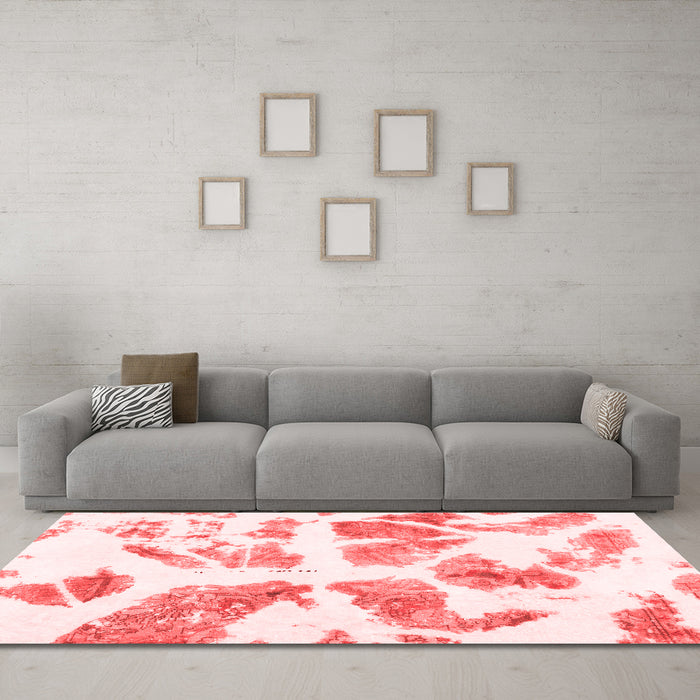 Modern Red Washable Rugs