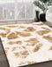 Machine Washable Abstract Brown Sand Brown Rug in a Family Room, wshabs1167