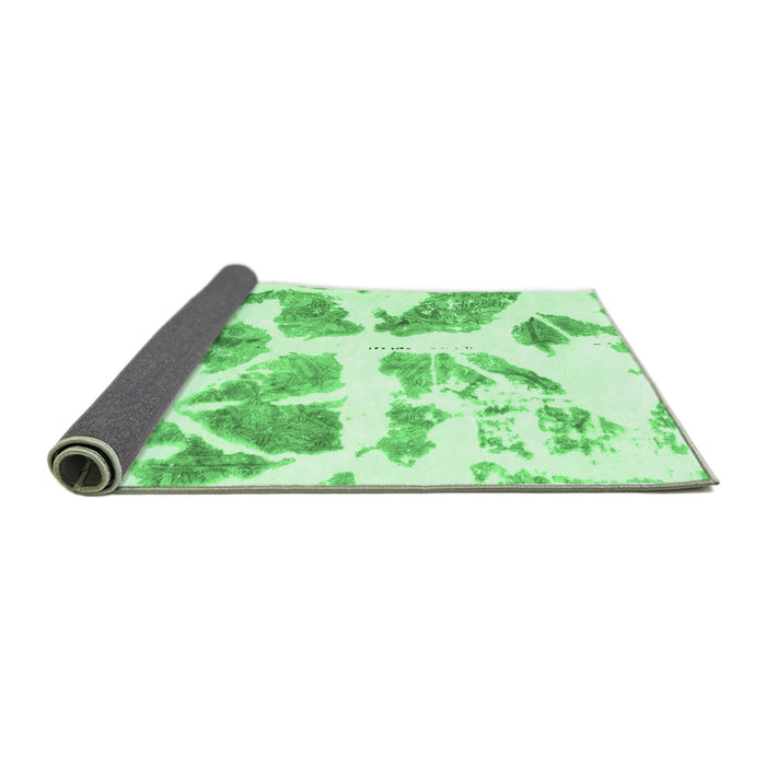 Sideview of Abstract Emerald Green Modern Rug, abs1167emgrn
