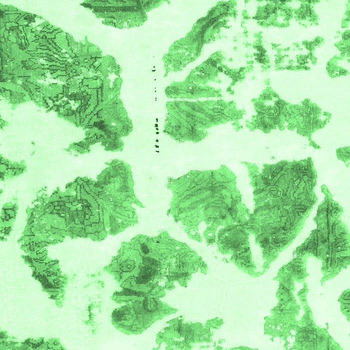 Machine Washable Abstract Emerald Green Modern Area Rugs, wshabs1167emgrn