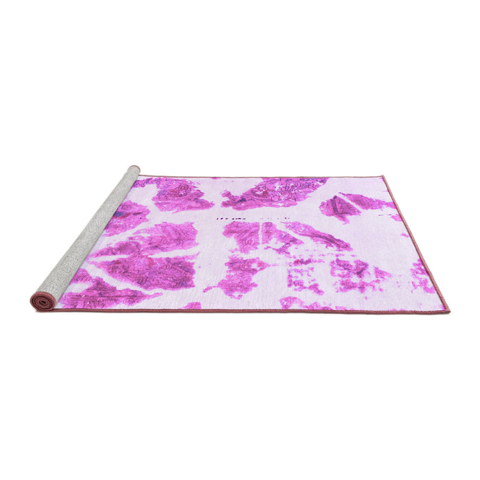 Sideview of Machine Washable Abstract Purple Modern Area Rugs, wshabs1167pur